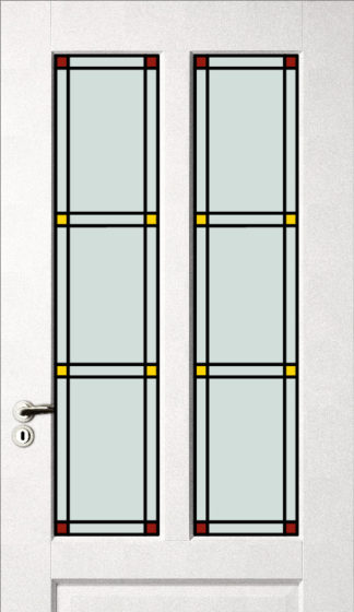 Nottingham | set glas in lood | deur